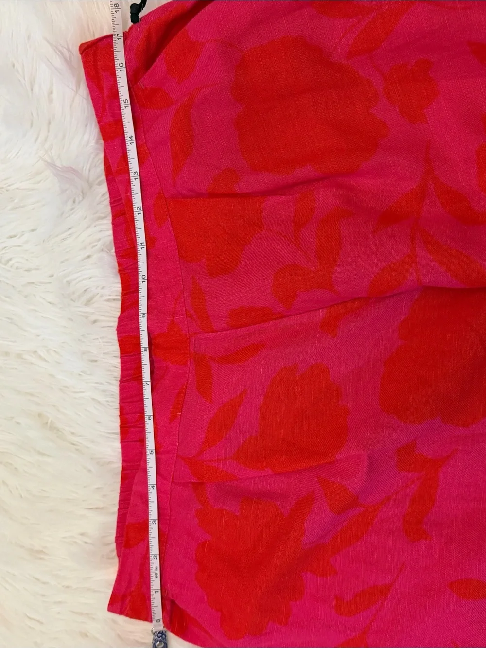 kate spade pink and red floral midi skirt